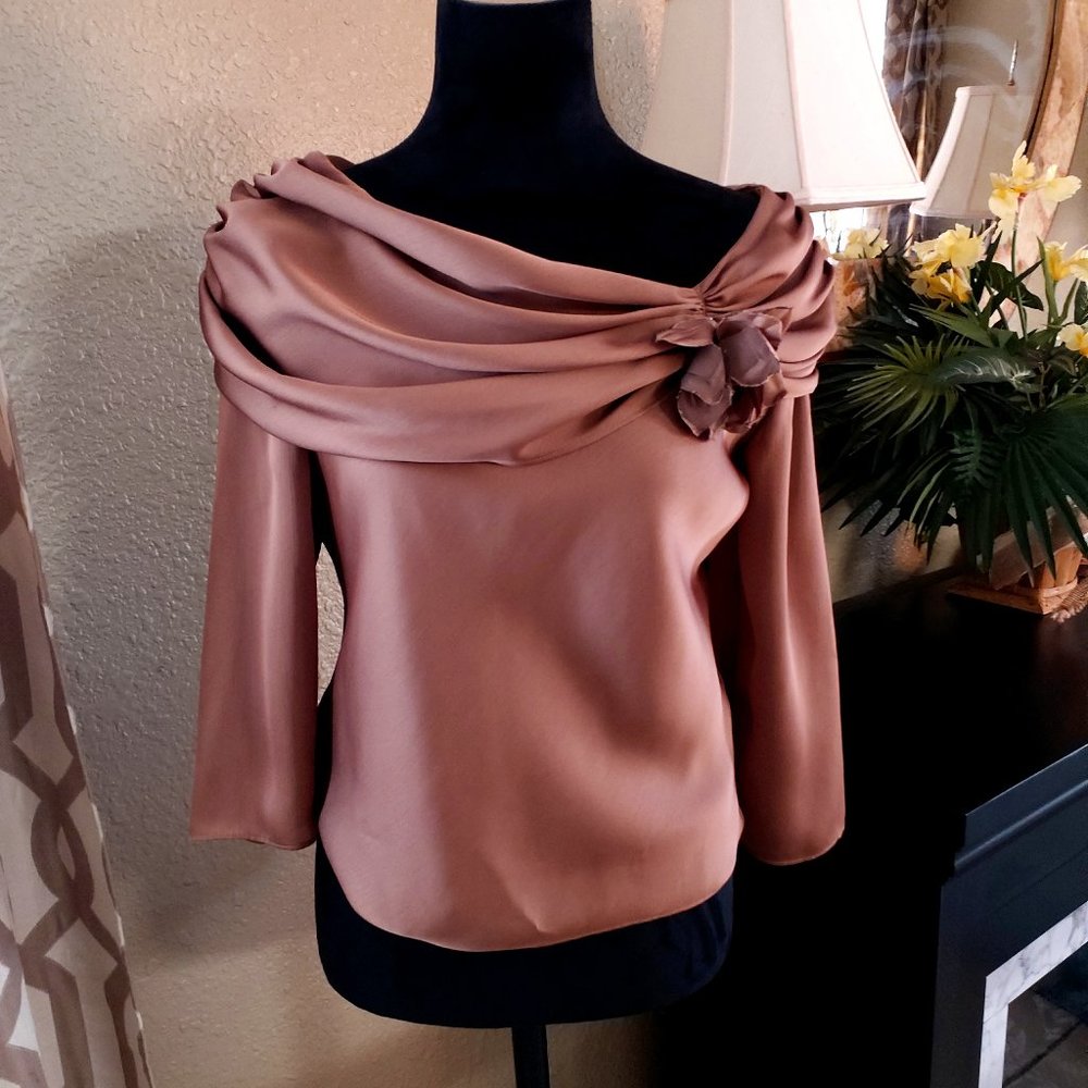 Metaphor Blouse Blush Rose Cottagecore Quiet Luxury Minimalist - Picture 2 of 5